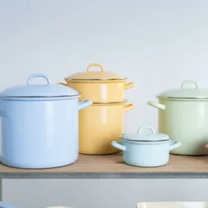 Riess Emaille Riess Topf Aus Emaille In Pastell-blau 24 Cm 11